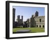 Gwynedd, Caernarvon, Inside the Walls of Caernarvon Castle, Wales-John Warburton-lee-Framed Photographic Print