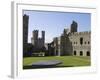 Gwynedd, Caernarvon, Inside the Walls of Caernarvon Castle, Wales-John Warburton-lee-Framed Photographic Print