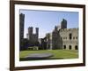 Gwynedd, Caernarvon, Inside the Walls of Caernarvon Castle, Wales-John Warburton-lee-Framed Photographic Print