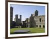 Gwynedd, Caernarvon, Inside the Walls of Caernarvon Castle, Wales-John Warburton-lee-Framed Photographic Print