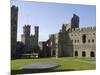 Gwynedd, Caernarvon, Inside the Walls of Caernarvon Castle, Wales-John Warburton-lee-Mounted Photographic Print