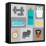 Gym Digital Design-Diana Johanna Velasquez-Framed Stretched Canvas