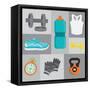 Gym Digital Design-Diana Johanna Velasquez-Framed Stretched Canvas