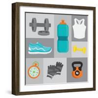 Gym Digital Design-Diana Johanna Velasquez-Framed Art Print