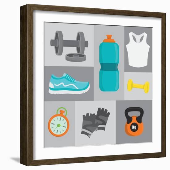 Gym Digital Design-Diana Johanna Velasquez-Framed Art Print