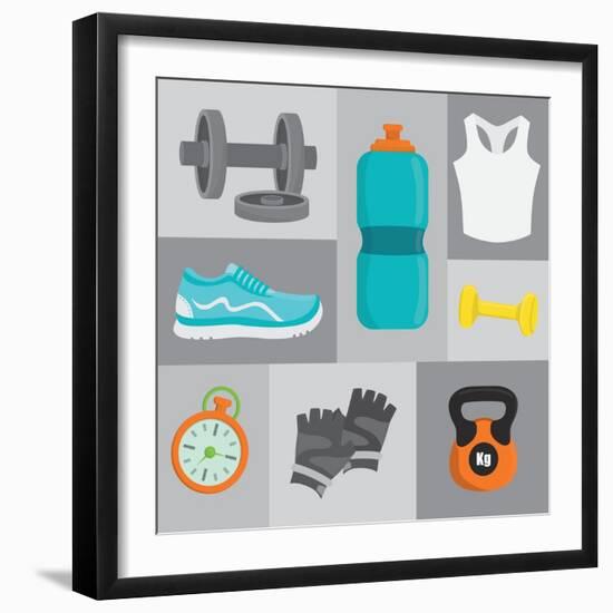 Gym Digital Design-Diana Johanna Velasquez-Framed Art Print