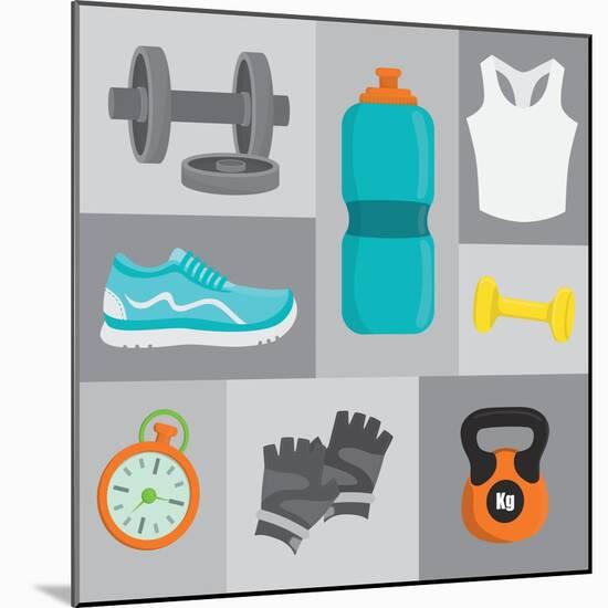 Gym Digital Design-Diana Johanna Velasquez-Mounted Art Print