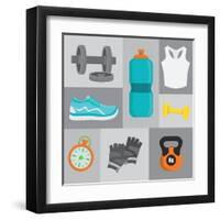 Gym Digital Design-Diana Johanna Velasquez-Framed Art Print