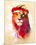 Gym Lion-Robert Farkas-Mounted Art Print