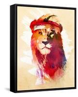 Gym Lion-Robert Farkas-Framed Stretched Canvas