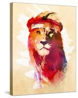 Gym Lion-Robert Farkas-Stretched Canvas