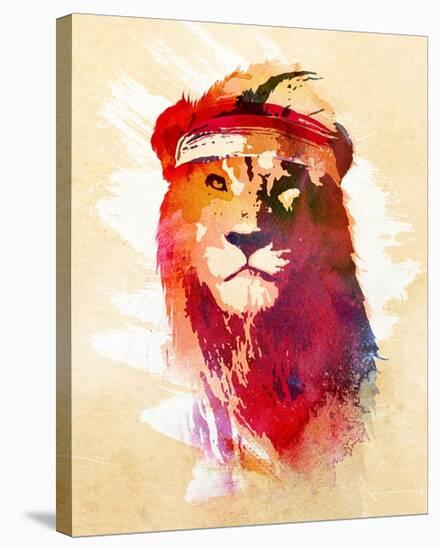 Gym Lion-Robert Farkas-Stretched Canvas