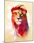 Gym Lion-Robert Farkas-Mounted Art Print