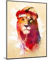 Gym Lion-Robert Farkas-Mounted Art Print