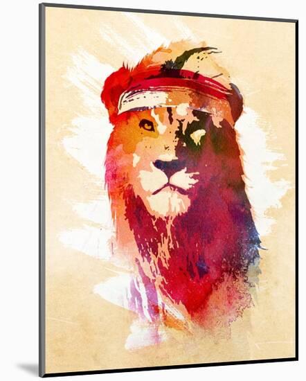 Gym Lion-Robert Farkas-Mounted Art Print