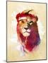 Gym Lion-Robert Farkas-Mounted Giclee Print