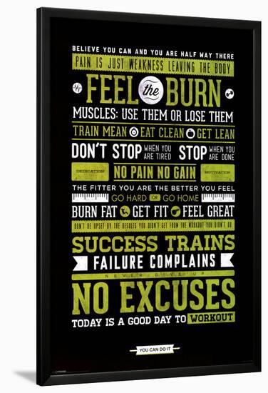 Gym - Motivational-null-Lamina Framed Poster