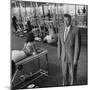 Gym Owner, Vic Tanny in One of His 60 Gyms-Allan Grant-Mounted Photographic Print