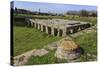Gymnasium with Swimming Pool, Paestum, Ancient Greek Archaeological Site, Campania, Italy-Eleanor Scriven-Stretched Canvas