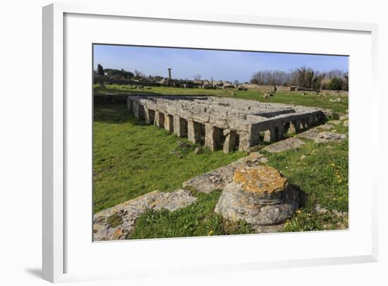 Gymnasium with Swimming Pool, Paestum, Ancient Greek Archaeological Site, Campania, Italy-Eleanor Scriven-Framed Photographic Print