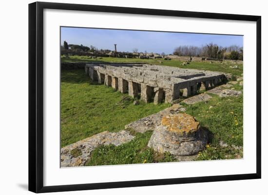 Gymnasium with Swimming Pool, Paestum, Ancient Greek Archaeological Site, Campania, Italy-Eleanor Scriven-Framed Photographic Print