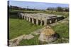 Gymnasium with Swimming Pool, Paestum, Ancient Greek Archaeological Site, Campania, Italy-Eleanor Scriven-Stretched Canvas