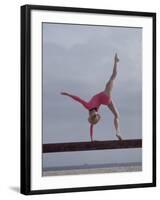 Gymnast Cathy Rigby, Long Beach, California-John Dominis-Framed Premium Photographic Print