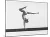 Gymnast Cathy Rigby, Training on Balance Beam-John Dominis-Mounted Premium Photographic Print