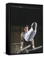 Gymnast on the Parallel Bars-null-Framed Stretched Canvas