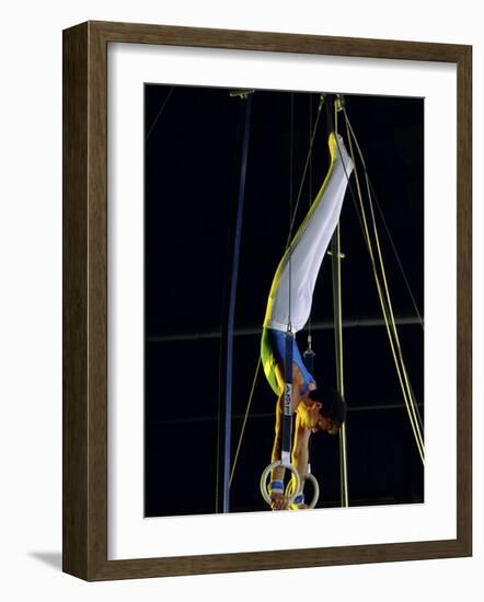 Gymnast on the Rings-null-Framed Photographic Print