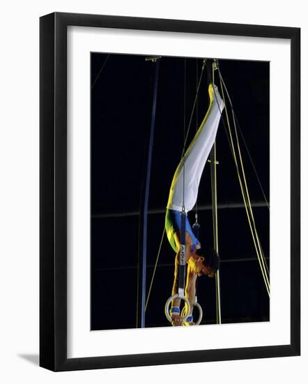 Gymnast on the Rings-null-Framed Photographic Print