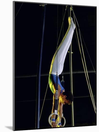 Gymnast on the Rings-null-Mounted Photographic Print