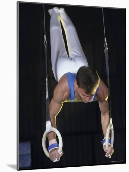 Gymnast on the Rings-null-Mounted Photographic Print