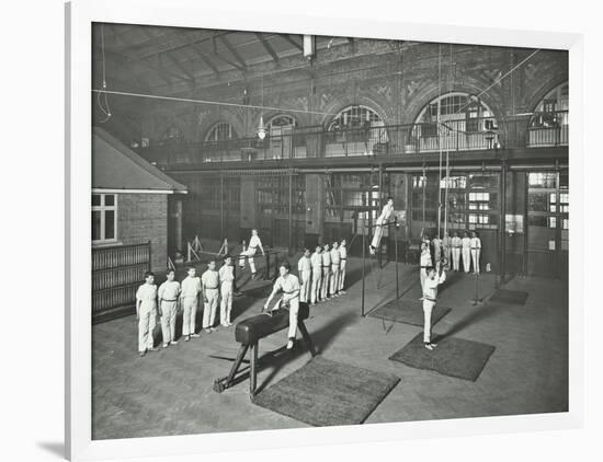 Gymnastics by Male Students, School of Building, Brixton, London, 1914-null-Framed Photographic Print