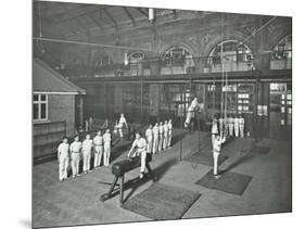 Gymnastics by Male Students, School of Building, Brixton, London, 1914-null-Mounted Photographic Print