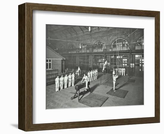 Gymnastics by Male Students, School of Building, Brixton, London, 1914-null-Framed Photographic Print