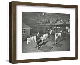 Gymnastics by Male Students, School of Building, Brixton, London, 1914-null-Framed Photographic Print