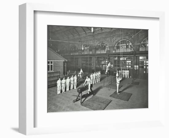Gymnastics by Male Students, School of Building, Brixton, London, 1914-null-Framed Photographic Print