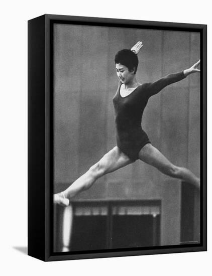 Gymnastics Competition in Japan-Larry Burrows-Framed Stretched Canvas