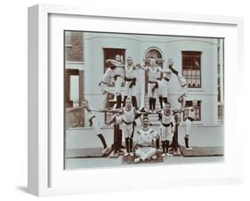 Gymnastics Display at the Boys Home Industrial School, London, 1900-null-Framed Premium Photographic Print