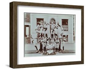 Gymnastics Display at the Boys Home Industrial School, London, 1900-null-Framed Photographic Print