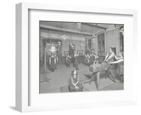 Gymnastics Lesson, Laxon Street Evening Institute for Women, London, 1914-null-Framed Photographic Print