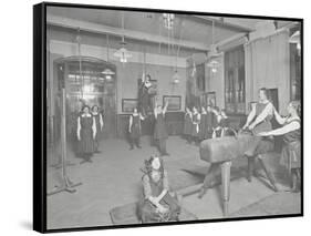 Gymnastics Lesson, Laxon Street Evening Institute for Women, London, 1914-null-Framed Stretched Canvas