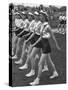 Gymnasts Marching in the Posture Parade-Peter Stackpole-Stretched Canvas