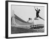 Gymnasts Outside the New Olympic Building in Japan-Larry Burrows-Framed Photographic Print