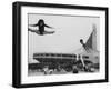 Gymnasts Outside the New Olympic Building in Japan-Larry Burrows-Framed Photographic Print