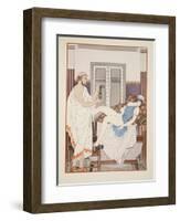 Gynaecological Examination, Illustration from 'The Works of Hippocrates', 1934 (Colour Litho)-Joseph Kuhn-Regnier-Framed Premium Giclee Print