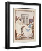 Gynaecological Examination, Illustration from 'The Works of Hippocrates', 1934 (Colour Litho)-Joseph Kuhn-Regnier-Framed Premium Giclee Print