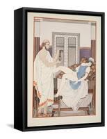 Gynaecological Examination, Illustration from 'The Works of Hippocrates', 1934 (Colour Litho)-Joseph Kuhn-Regnier-Framed Stretched Canvas