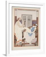 Gynaecological Examination, Illustration from 'The Works of Hippocrates', 1934 (Colour Litho)-Joseph Kuhn-Regnier-Framed Giclee Print